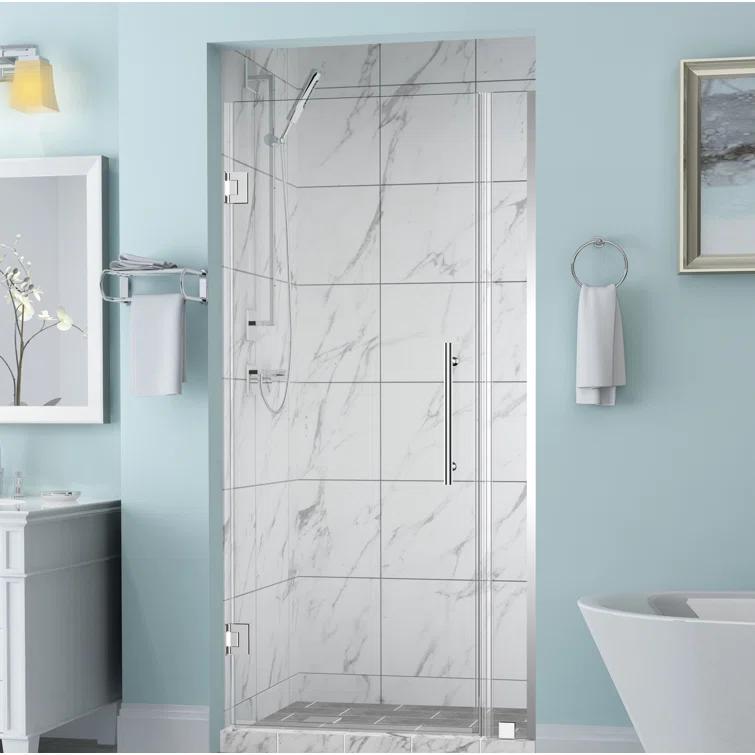 Belmore 72" x 72" Hinged Frameless Shower Door