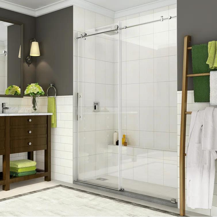 Coraline 48" x 75" Single Sliding Frameless Shower Door