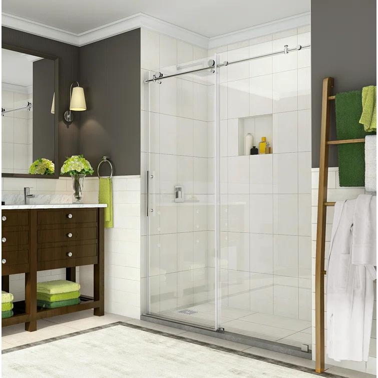 Coraline 48" x 75" Single Sliding Frameless Shower Door