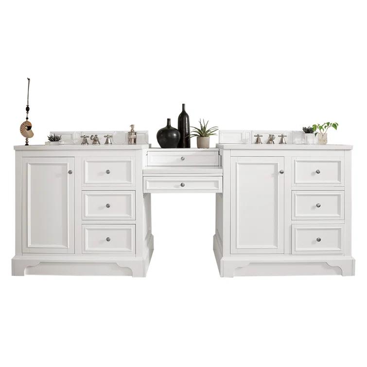 James Martin Vanities 825-V94-Du-Car De Soto 94" Free Standing Double Vanity Set - White