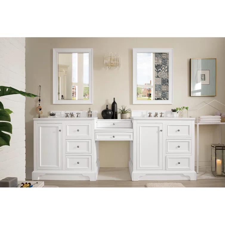 James Martin Vanities 825-V94-Du-Car De Soto 94" Free Standing Double Vanity Set - White