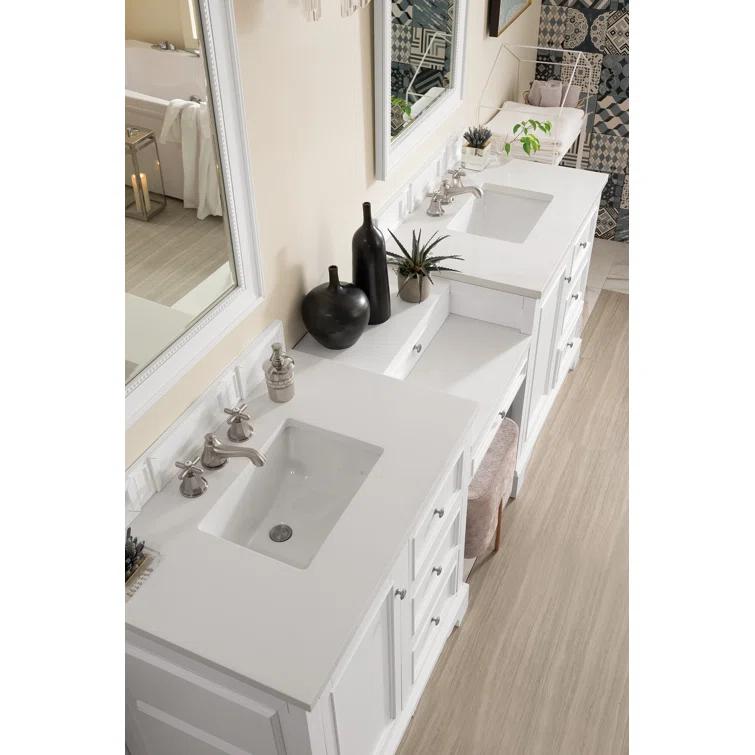 James Martin Vanities 825-V94-Du-Car De Soto 94" Free Standing Double Vanity Set - White