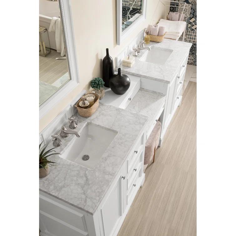 James Martin Vanities 825-V94-Du-Car De Soto 94" Free Standing Double Vanity Set - White