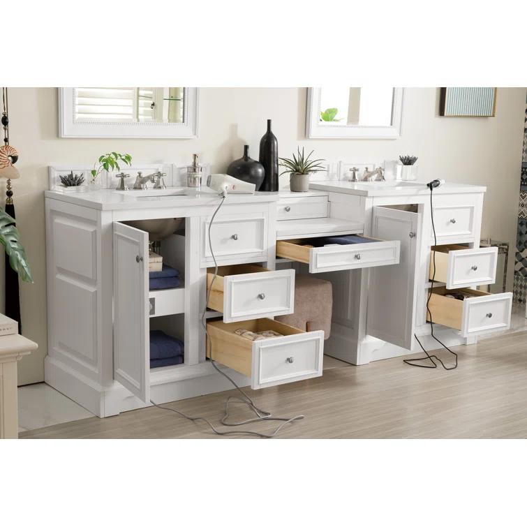 James Martin Vanities 825-V94-Du-Car De Soto 94" Free Standing Double Vanity Set - White