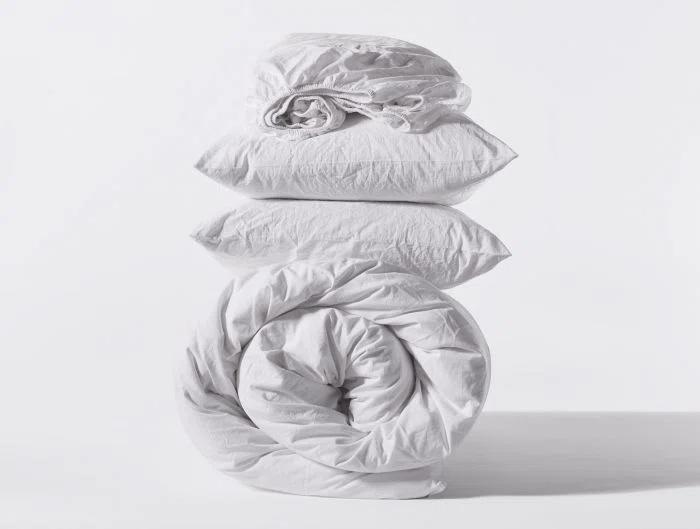 Organic Crinkled Percale Sheet Set