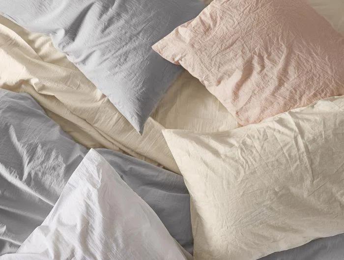 Coyuchi Organic Crinkled Percale 100% Cotton Sheet Set