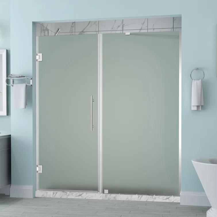 Belmore 59 x 72 Hinged Frameless Shower Door