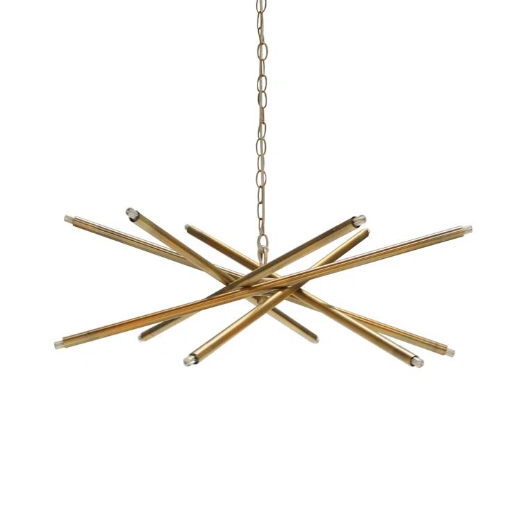 Luisa 12 - Light Dimmable Sputnik Modern Linear Chandelier