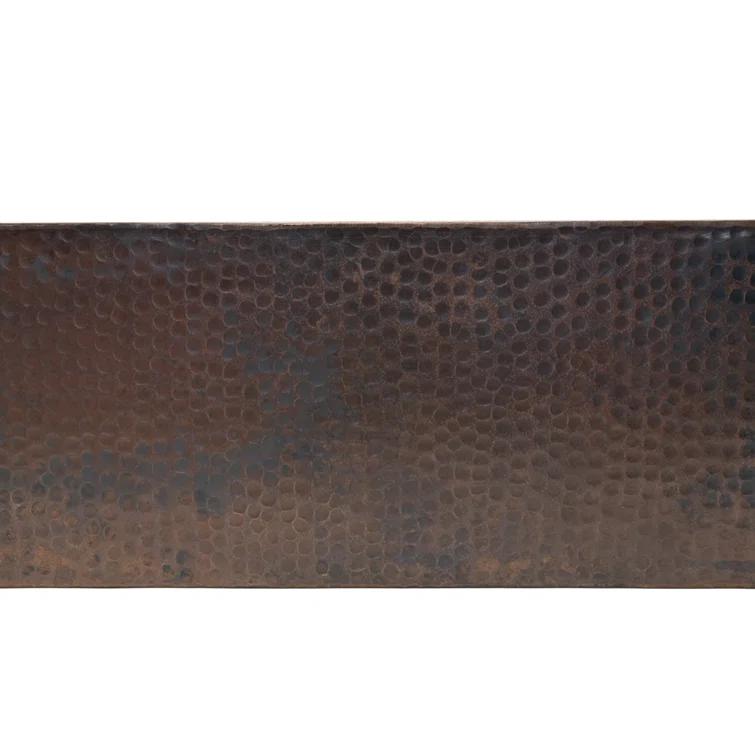 33" Hammered Copper Apron Front Single Basin Kitchen Sink