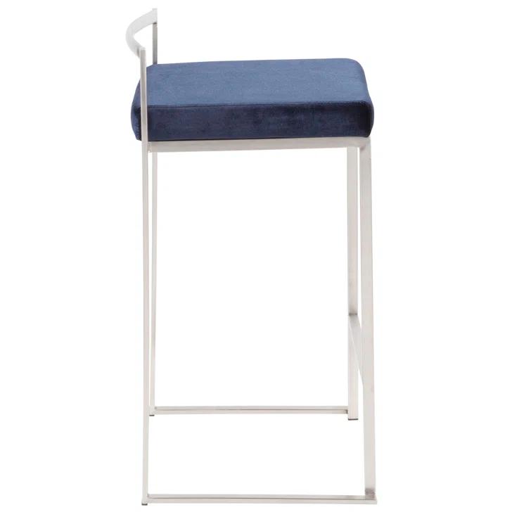 Derik Upholstered Stool with Metal Frame