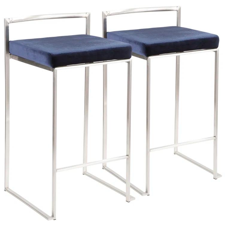 Derik Upholstered Stool with Metal Frame