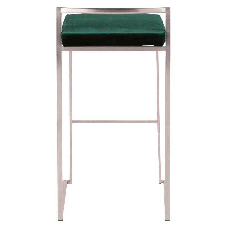 Derik Upholstered Stool with Metal Frame