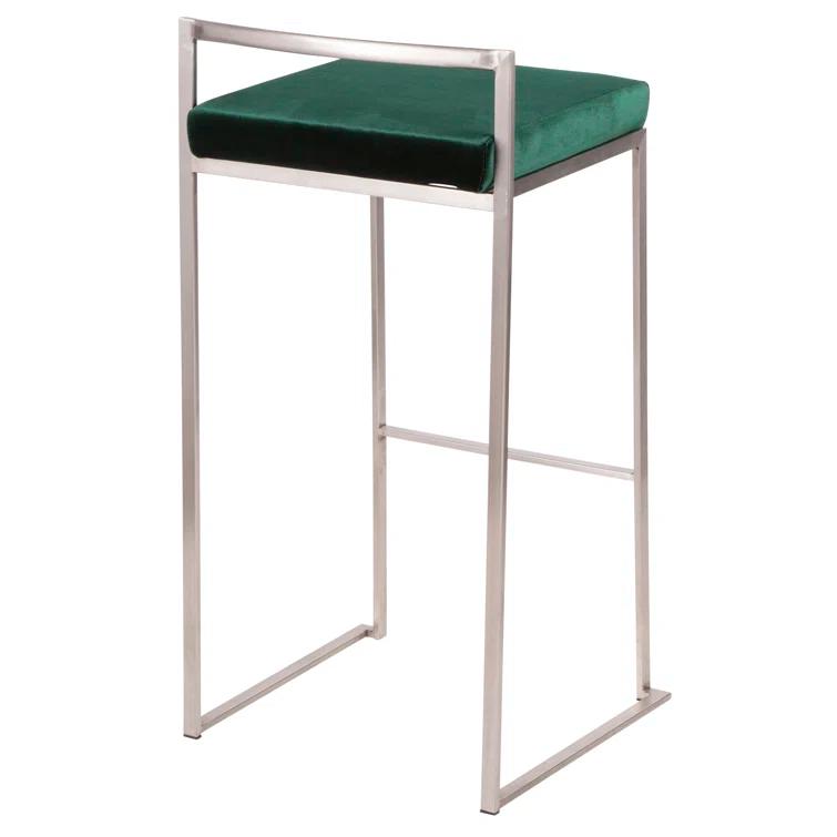 Derik Upholstered Stool with Metal Frame