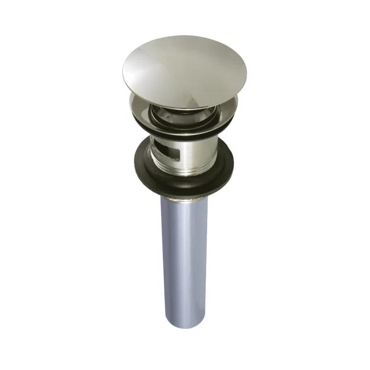 Kingston Brass Push Pop-Up Bathroom Sink Drain with Overflow, 22 Gauge