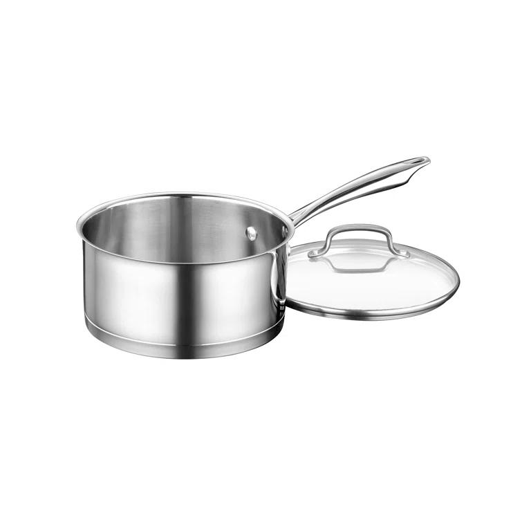 Cuisinart Professional Series 3qt Stainless Steel Saucepan with Cover - 89193-20: Dishwasher-Safe, Gas & Electric Compatible