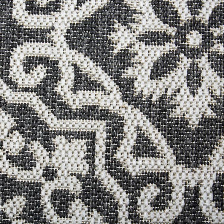 Nicole Miller New York Patio Country Danica Geometric Indoor/Outdoor Area Rug, Black/Grey