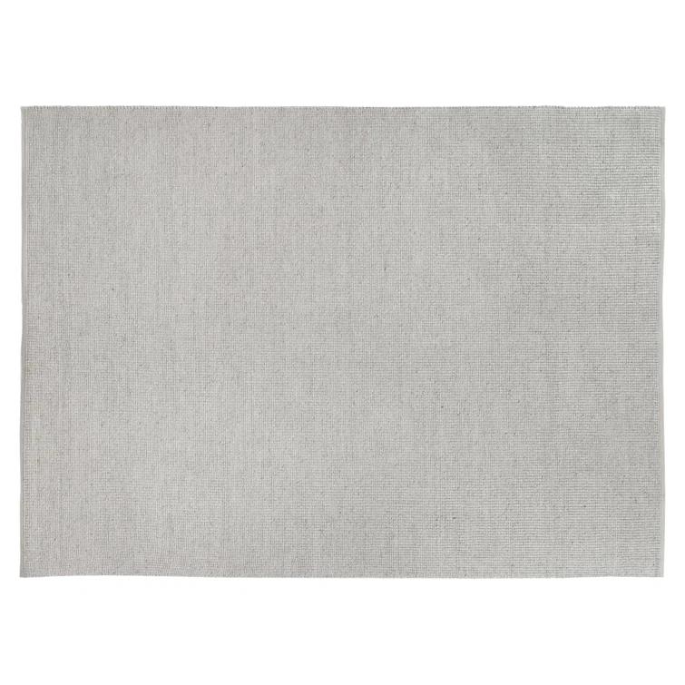 Hesse Hand-Loomed Polyester/Cotton Light Silver Area Rug