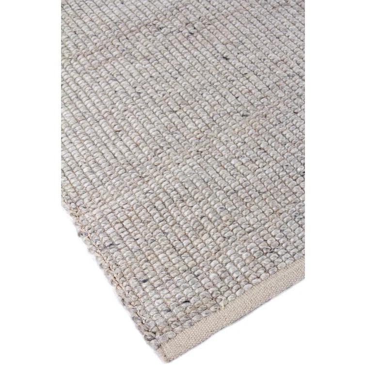 Hesse Hand-Loomed Polyester/Cotton Light Silver Area Rug
