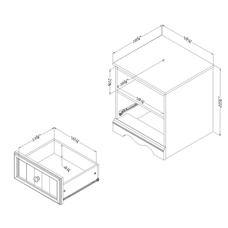 Savannah 1 Drawer Nightstand