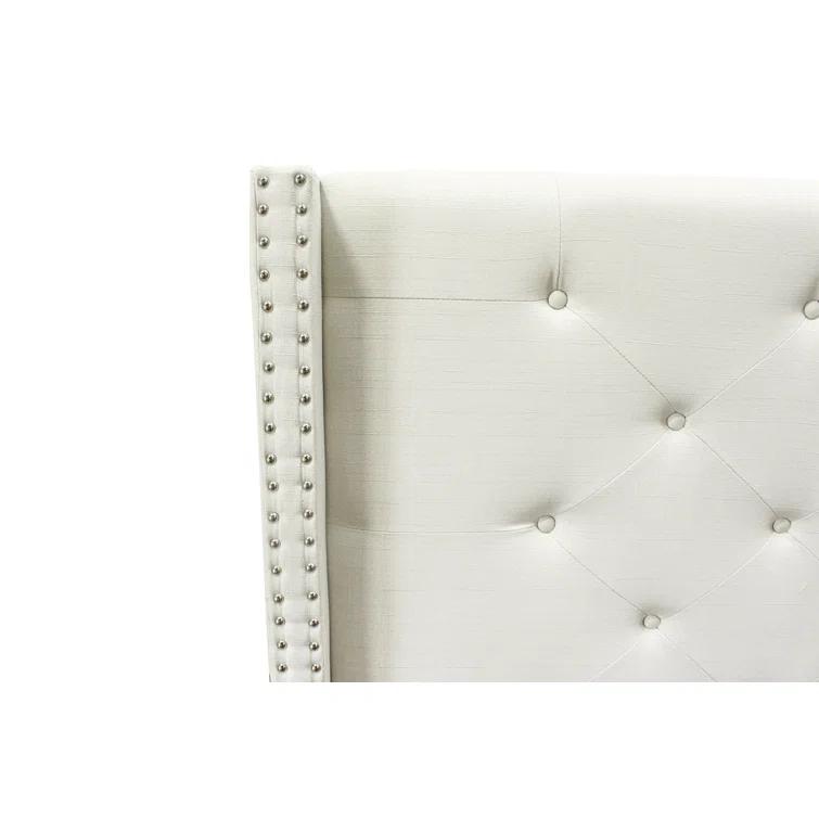 Anthelme Upholstered Wingback Bed