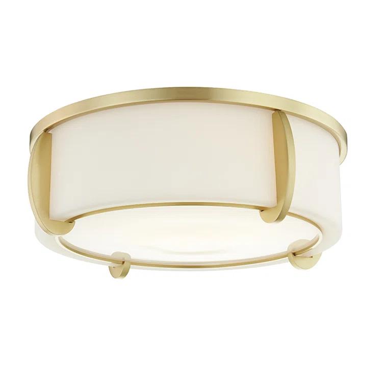 Alayna Flush Mount Light - Aged Brass