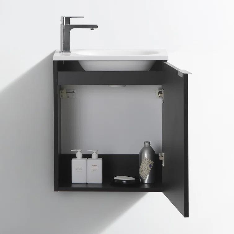 Valencia 20" Wall Mount Single Sink Bathroom Vanity with Top and Sink (Faucet Not Included)