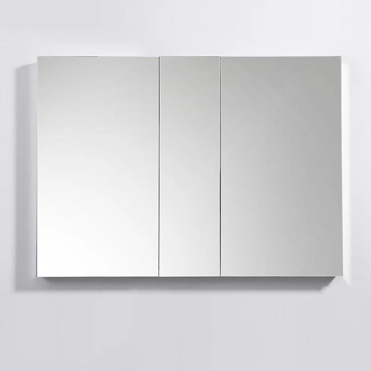 Senza Recessed/Surface Mount Rectangular Frameless Bathroom Medicine Cabinet