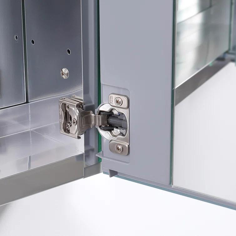 Senza Recessed/Surface Mount Rectangular Frameless Bathroom Medicine Cabinet