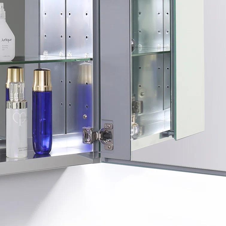 Senza Recessed/Surface Mount Rectangular Frameless Bathroom Medicine Cabinet