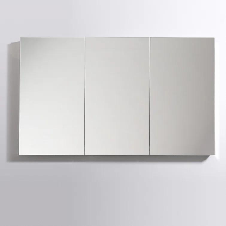 Senza Recessed/Surface Mount Rectangular Frameless Bathroom Medicine Cabinet