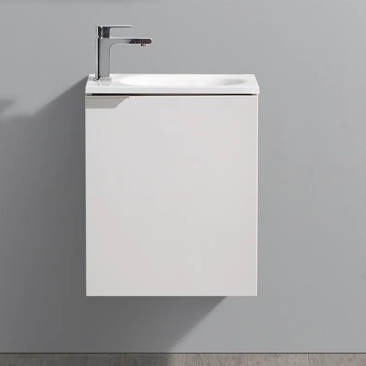 Valencia 20" Wall Mount Single Sink Bathroom Vanity with Top and Sink (Faucet Not Included)