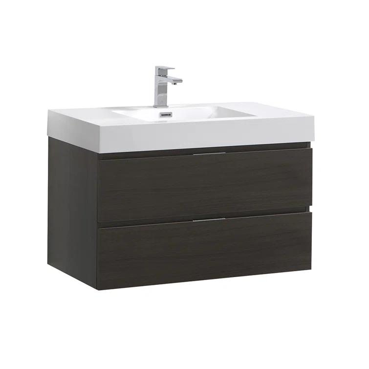 Valencia 36" Wall Mount Single Sink Bathroom Vanity with Top and Sink (Faucet Not Included)