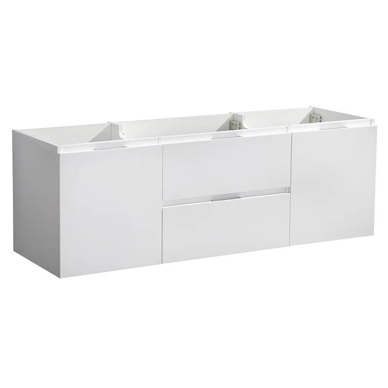 Valencia 60" Wall Mount Double Modern Bathroom Cabinet - Cabinet Only (Top and Sinks Not Included)