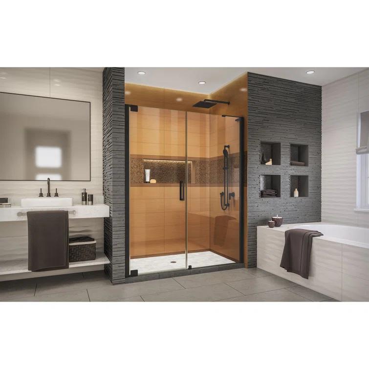 DreamLine Elegance-LS 55" W x 72" H Pivot Frameless Shower Door with ClearMax™ Technology SHDR-4327300-09