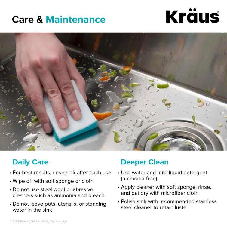 KRAUS Standart PRO™ Undermount 16 Gauge Stainless Steel Kitchen Sink