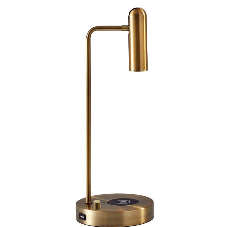 Avon 17" Desk Lamp With USB And Wireless Charging