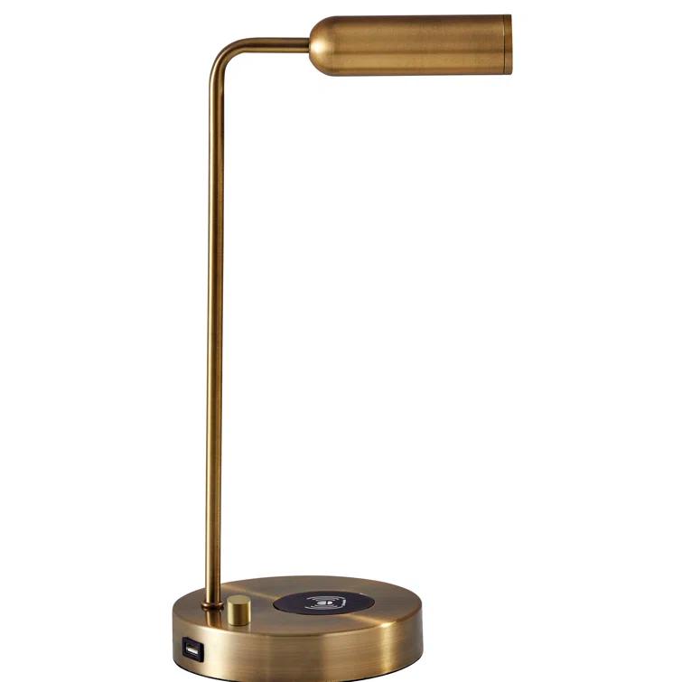 Avon 17" Desk Lamp With USB And Wireless Charging