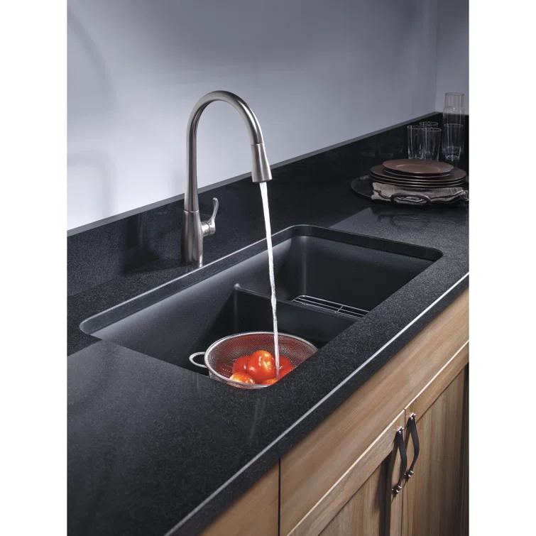 Cairn® 34" L x 18" W Double Basin Undermount with Accessories