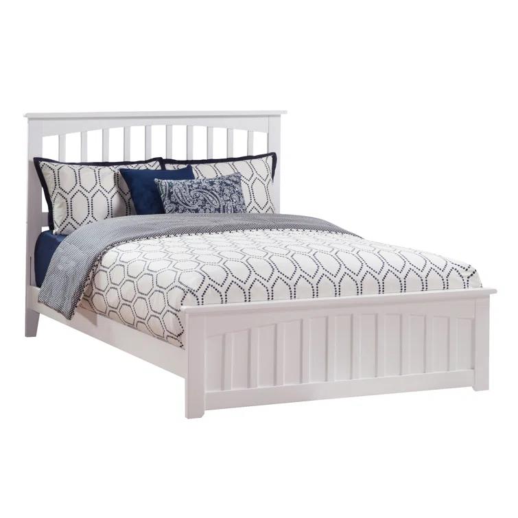 AFI Furnishings Mission Low Profile Solid Wood Platform Bed with Matching Footboard