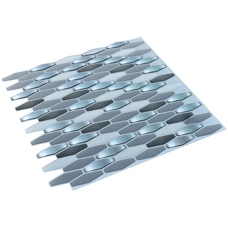 Art3d 0.6'' W x 2.4'' L PVC Peel and Stick Mosaic Tile