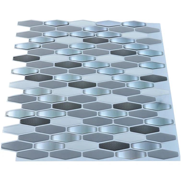 Art3d 0.6'' W x 2.4'' L PVC Peel and Stick Mosaic Tile