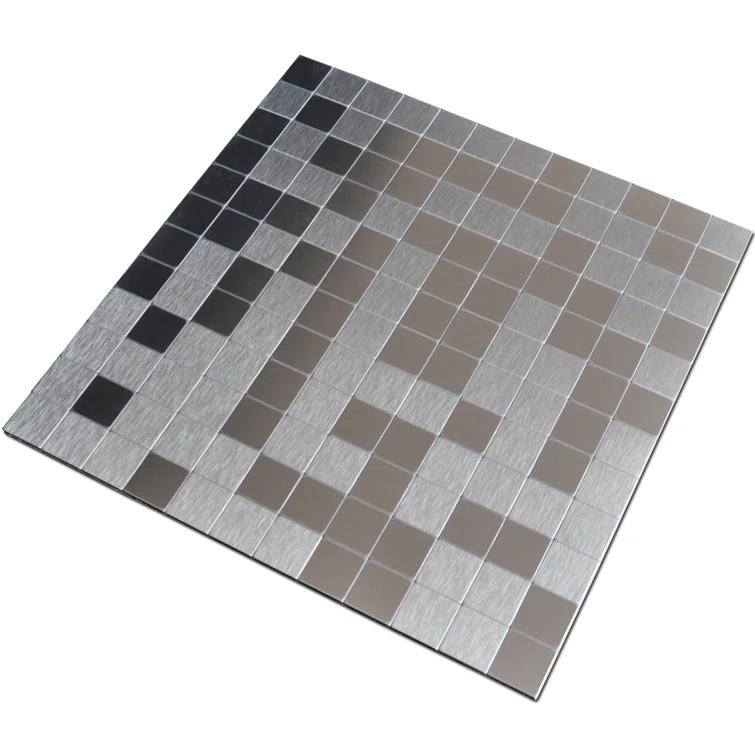 Metal Peel and Stick Mosaic Tile