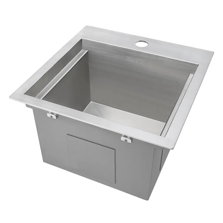 Ruvati Workstation Drop-in Topmount Bar Prep RV Sink 16 Gauge Stainless Steel