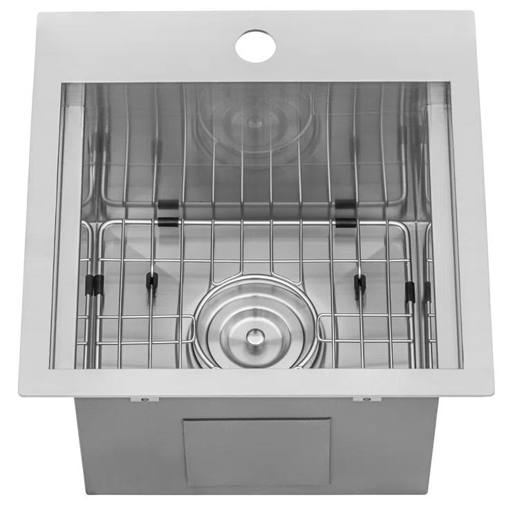 Ruvati Workstation Drop-in Topmount Bar Prep RV Sink 16 Gauge Stainless Steel