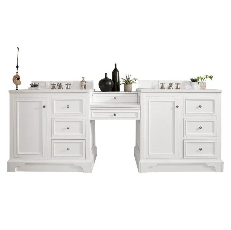 James Martin Vanities 825-V94-Du-Car De Soto 94" Free Standing Double Vanity Set - White