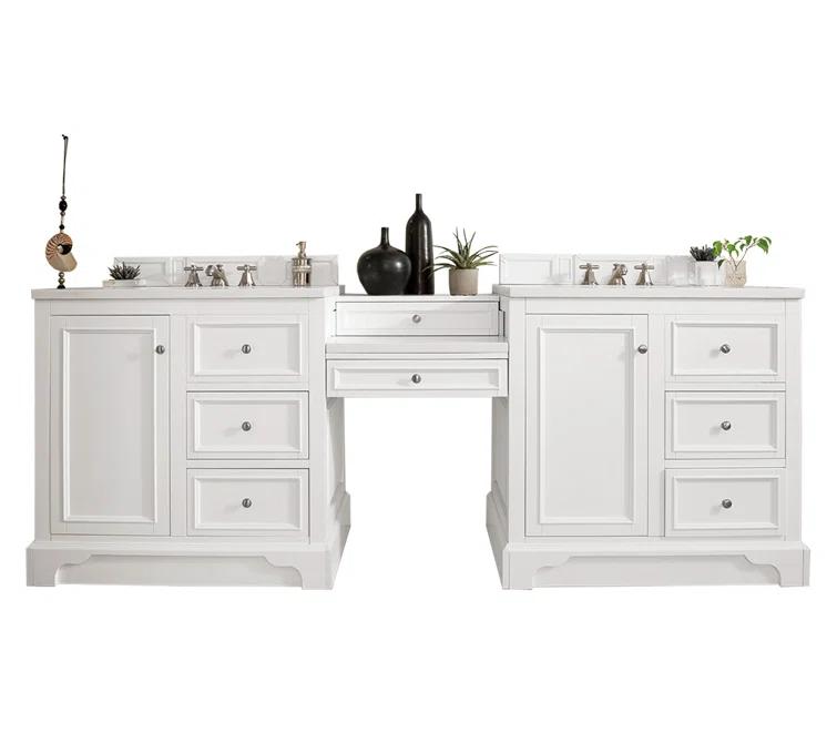 James Martin Vanities 825-V94-Du-Car De Soto 94" Free Standing Double Vanity Set - White