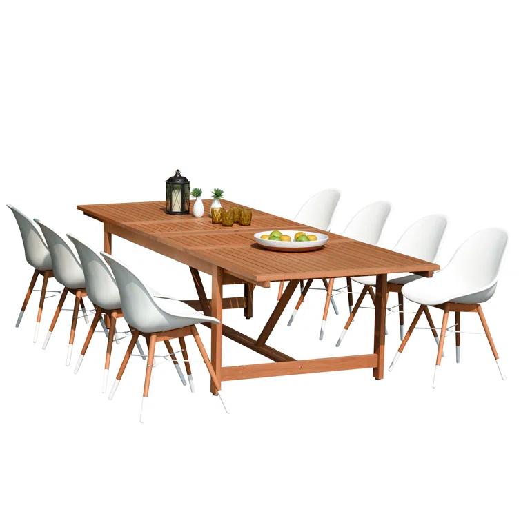 Anautica 79'' Rectangular 8 - Person Outdoor Dining Set
