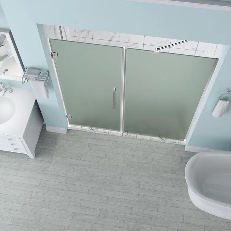 Belmore 59 x 72 Hinged Frameless Shower Door