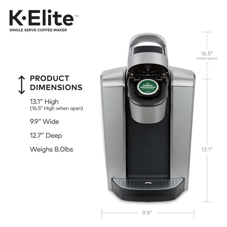 Keurig K-Elite Single-Serve K-Cup Pod Coffee Maker with Iced Coffee Setting and Strength Control