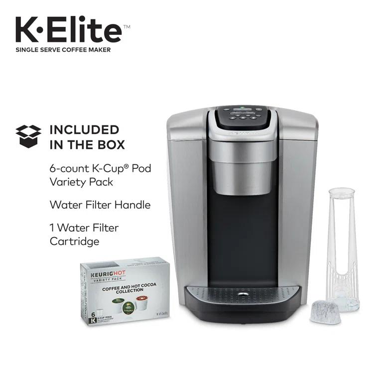 Keurig K-Elite Single-Serve K-Cup Pod Coffee Maker with Iced Coffee Setting and Strength Control